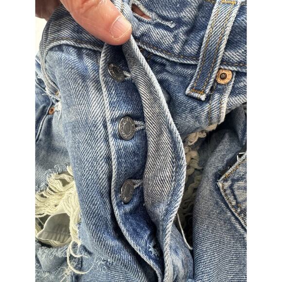 Grunge Vintage Levi's 501 Cut-Off Shorts Distress Embellished Size 29 Button Fly - Picture 11 of 14